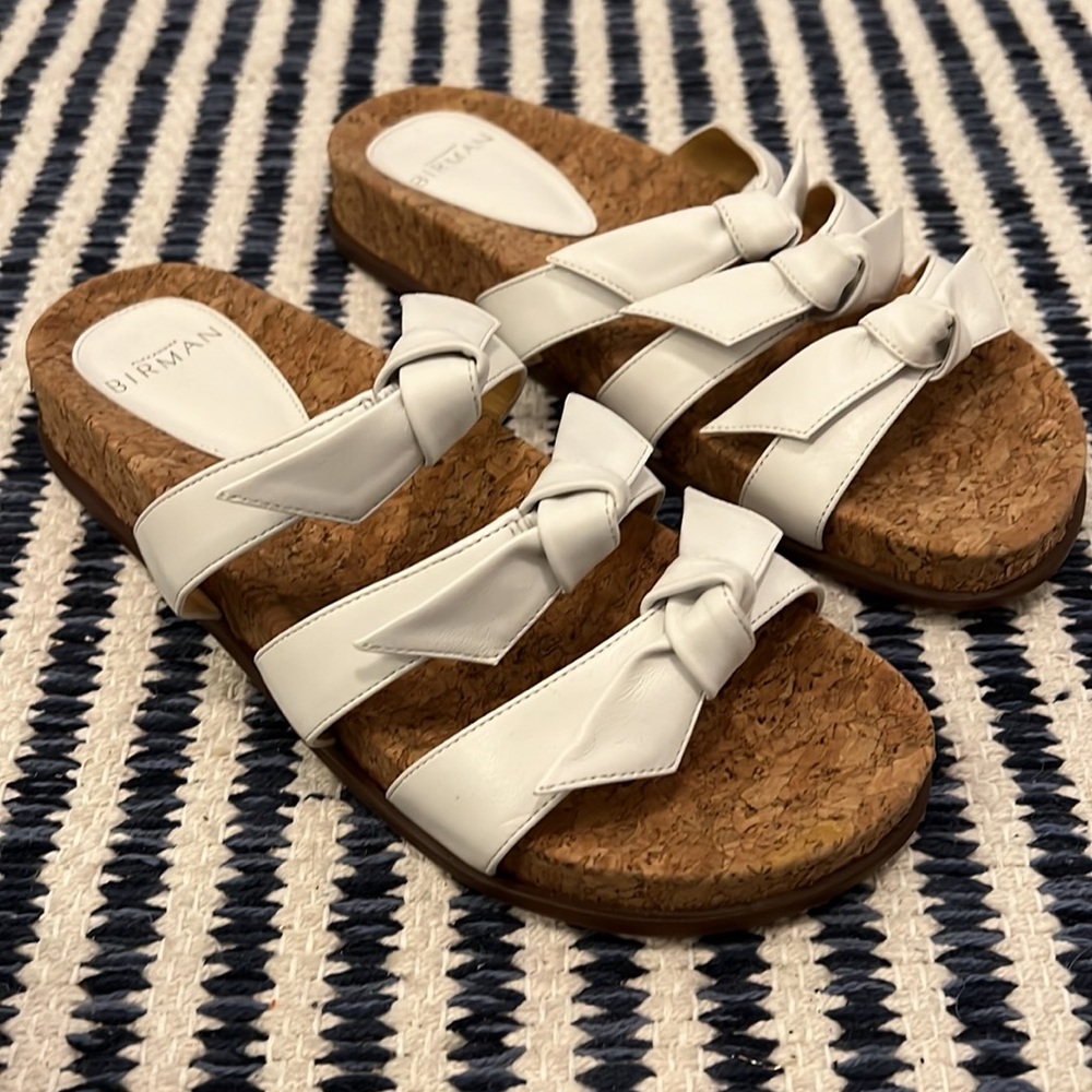 NEW Alexandre Birman White Bow Sandal Size 37.5